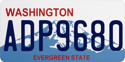 WA license plate ADP9680