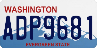 WA license plate ADP9681