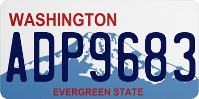 WA license plate ADP9683