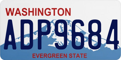 WA license plate ADP9684