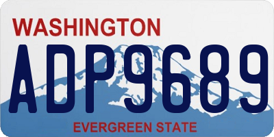 WA license plate ADP9689