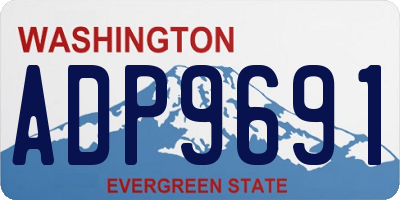 WA license plate ADP9691