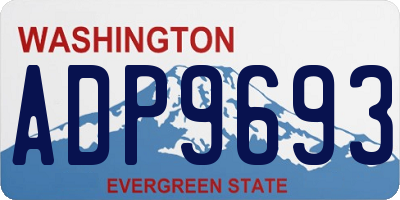 WA license plate ADP9693