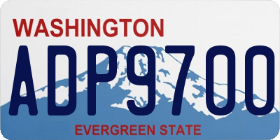 WA license plate ADP9700