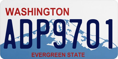 WA license plate ADP9701