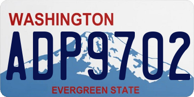 WA license plate ADP9702