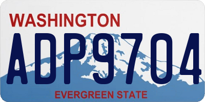 WA license plate ADP9704