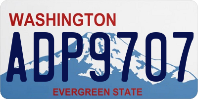 WA license plate ADP9707