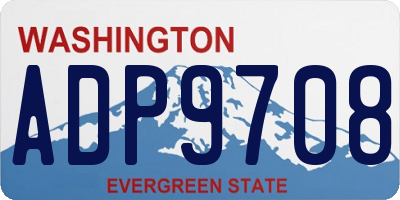 WA license plate ADP9708