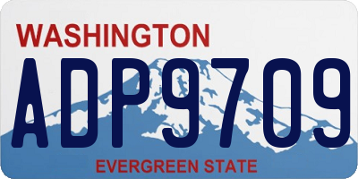 WA license plate ADP9709