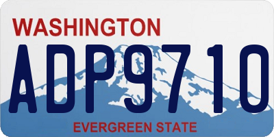 WA license plate ADP9710