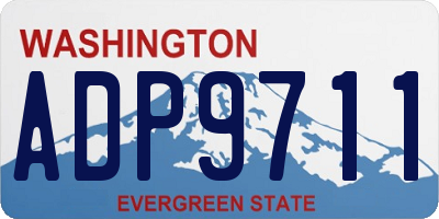 WA license plate ADP9711