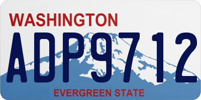 WA license plate ADP9712