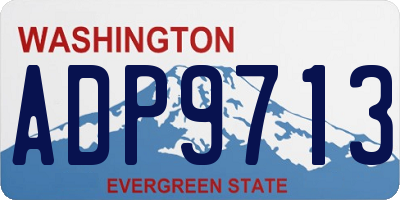 WA license plate ADP9713