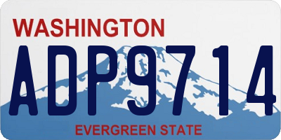 WA license plate ADP9714