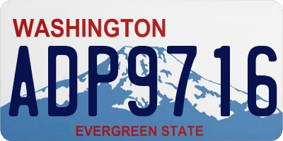 WA license plate ADP9716