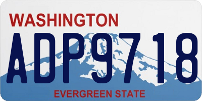 WA license plate ADP9718