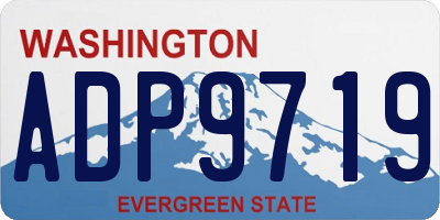 WA license plate ADP9719
