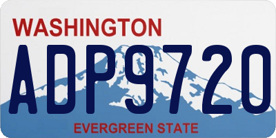 WA license plate ADP9720