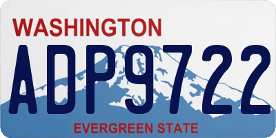 WA license plate ADP9722