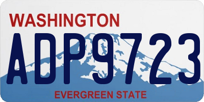 WA license plate ADP9723