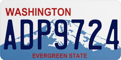 WA license plate ADP9724