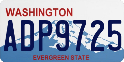 WA license plate ADP9725