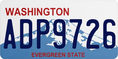 WA license plate ADP9726