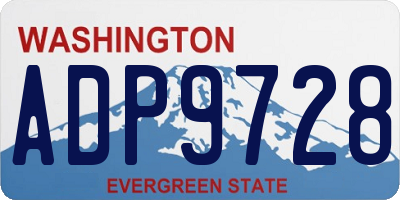 WA license plate ADP9728