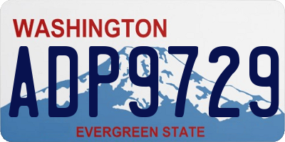 WA license plate ADP9729