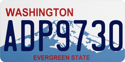 WA license plate ADP9730