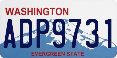 WA license plate ADP9731