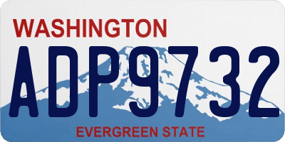 WA license plate ADP9732