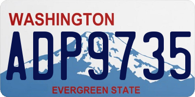 WA license plate ADP9735