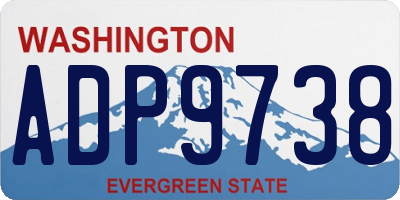 WA license plate ADP9738
