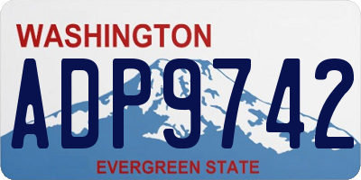 WA license plate ADP9742