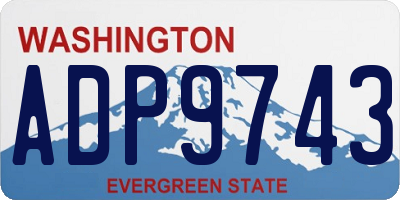 WA license plate ADP9743