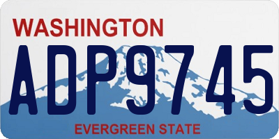 WA license plate ADP9745