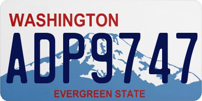 WA license plate ADP9747