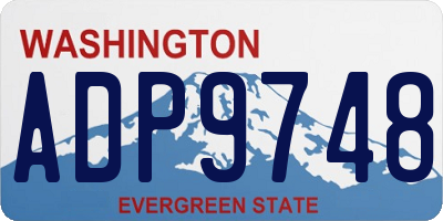 WA license plate ADP9748