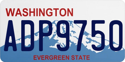 WA license plate ADP9750