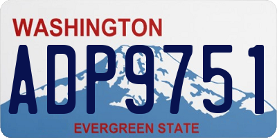 WA license plate ADP9751