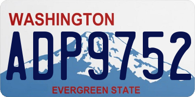 WA license plate ADP9752