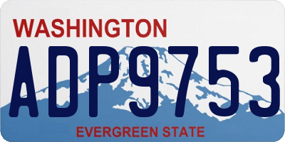 WA license plate ADP9753