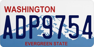 WA license plate ADP9754