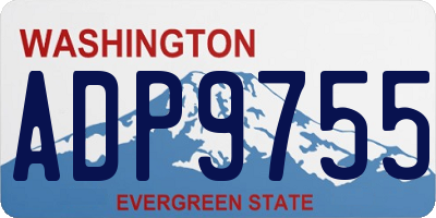 WA license plate ADP9755