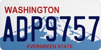 WA license plate ADP9757