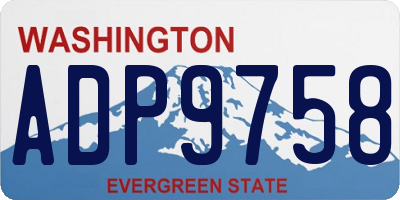 WA license plate ADP9758
