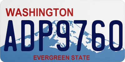 WA license plate ADP9760