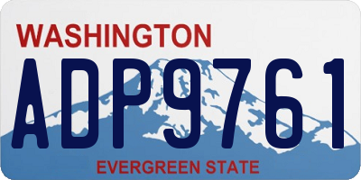 WA license plate ADP9761